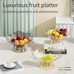 24 Pks Transparent Drain Fruit Tray