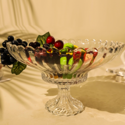 13 Pks Transparent Crystal Glass Fruit Plate